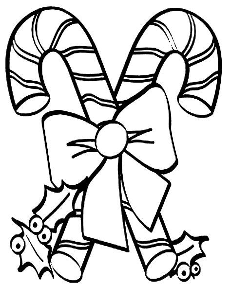 Candy Cane Coloring Page Printable